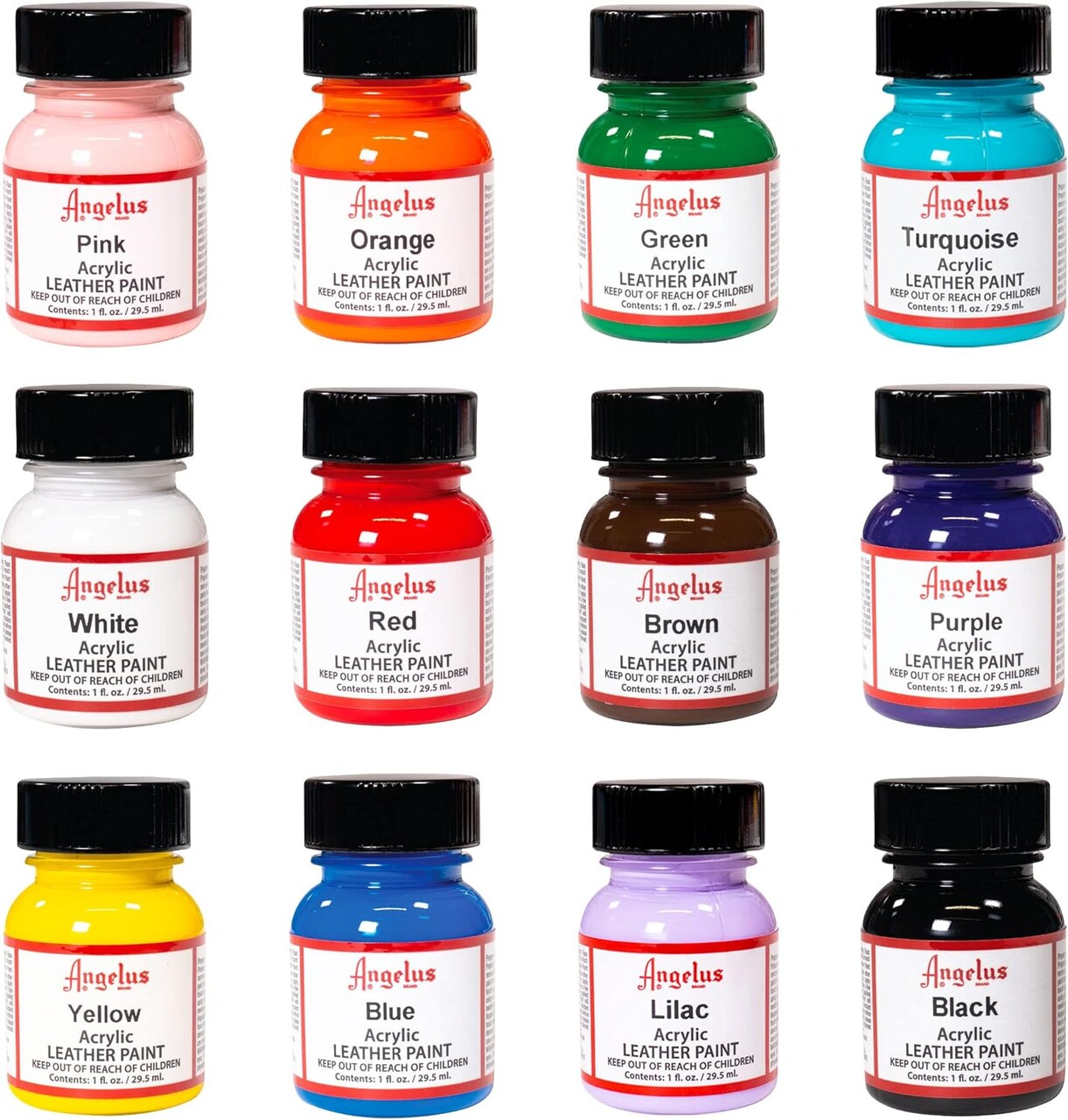 Acrylic Leather Paint, Best Sellers Kit, Flexible Paint(12 Colors)